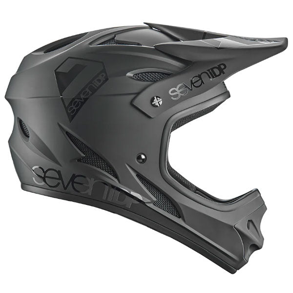 7 iDP M1 Full Face Helmet - Youth - Matt Black-Gloss Black