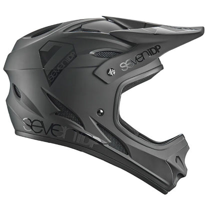 7 iDP M1 Full Face Helmet - Youth - Matt Black-Gloss Black