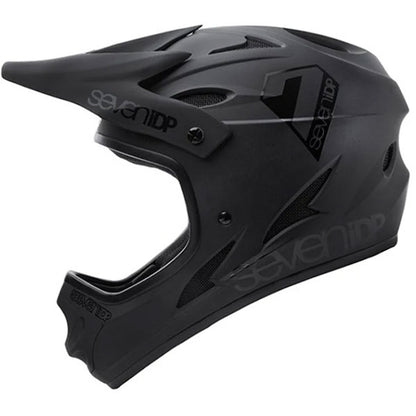 7 iDP M1 Full Face Helmet - Youth - Matt Black-Gloss Black
