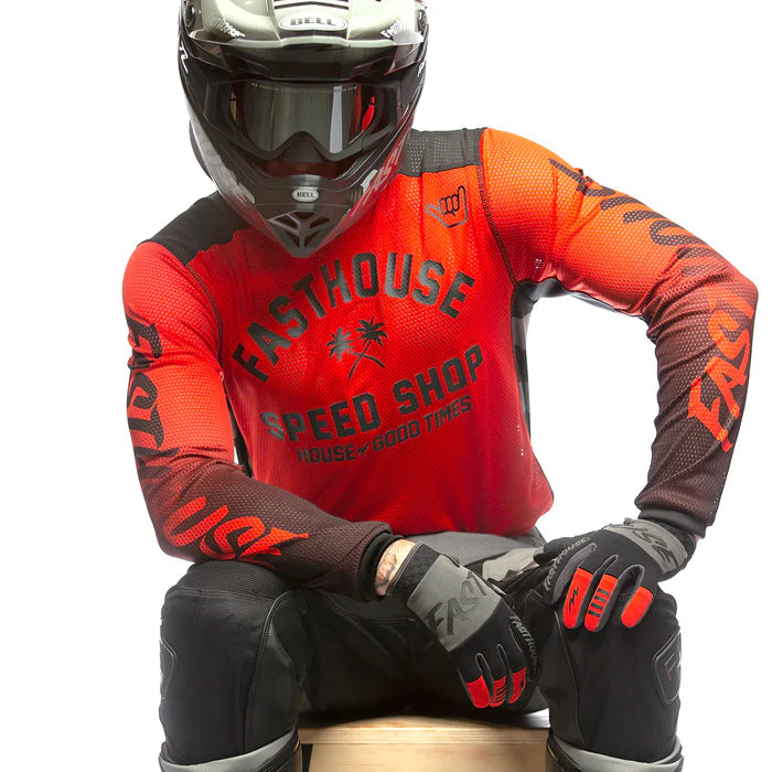 Fasthouse Grindhouse Air Cooled Asher Jersey - Infrared-Black