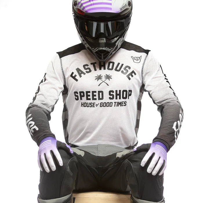 Fasthouse Grindhouse Air Cooled Asher Jersey - White-Black