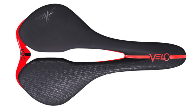 Velo Angel Rise+ Saddle - 158mm - Black-Red