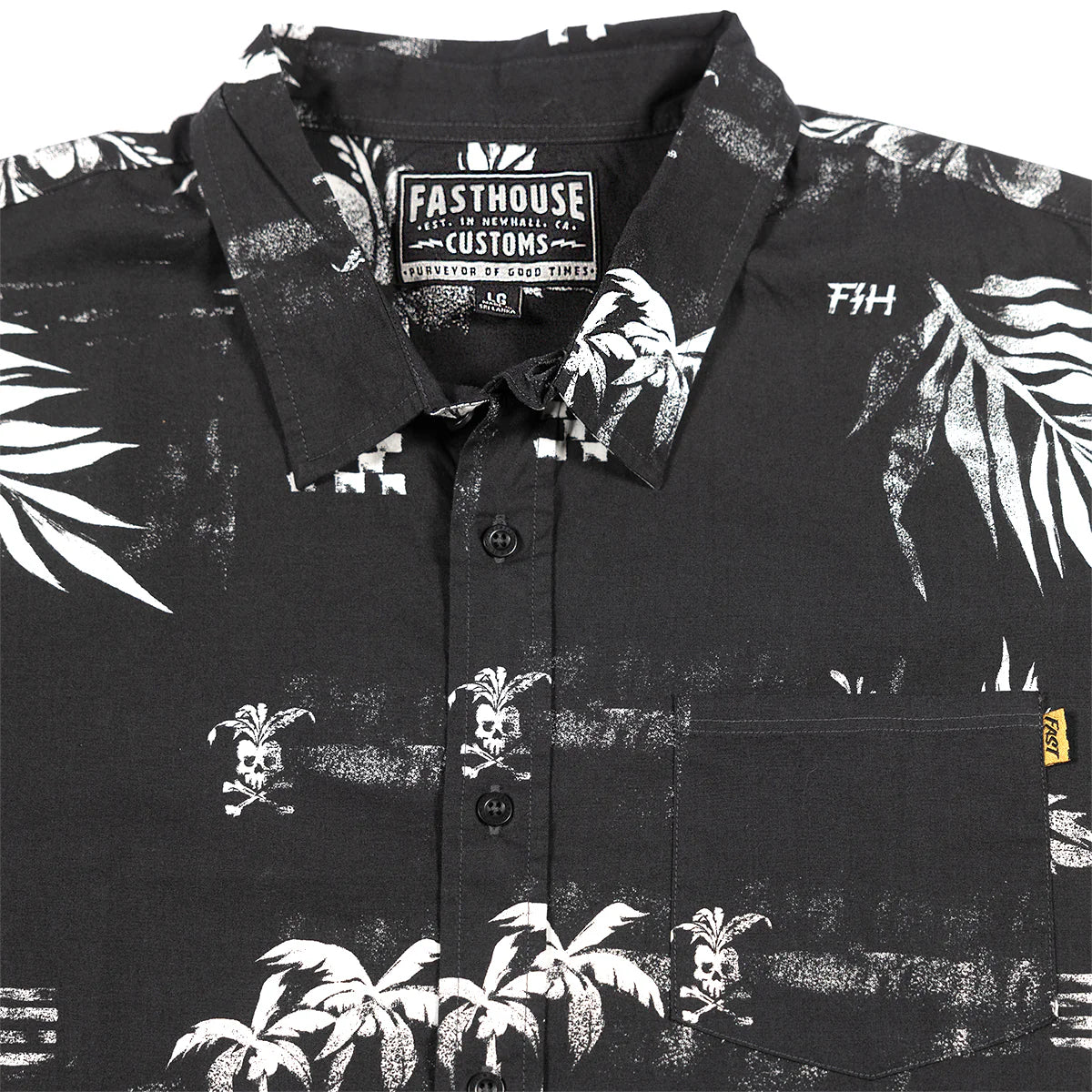 Fasthouse Alani Short Sleeve Button Up Shirt - Black