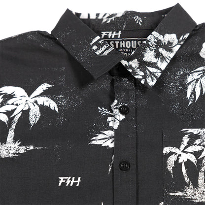 Fasthouse Alani Short Sleeve Button Up Shirt - Youth - Black