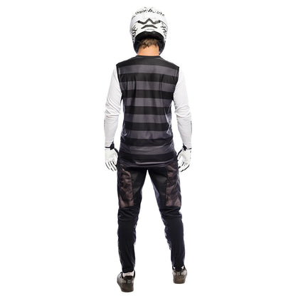 Fasthouse Alloy Block Long Sleeve MTB Jersey - Youth - Silver-Charcoal
