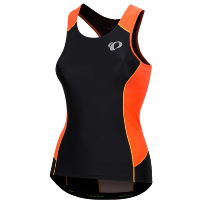 Pearl Izumi Elite Pursuit Tri Tank - Womens - Fiery Coral-Orange Pop Diffuse