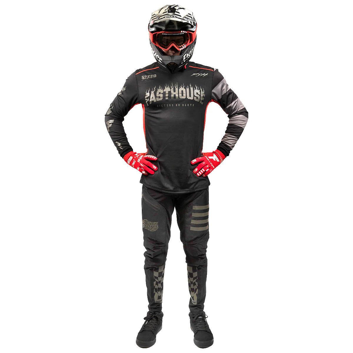 Fasthouse Burn Free Classic Long Sleeve MTB Jersey - Black