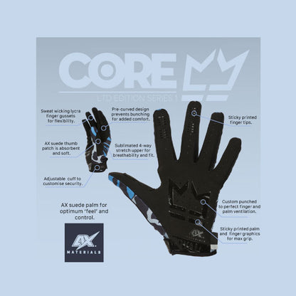 Royal Core MTB Glove - Dot Fade - Red-Purple