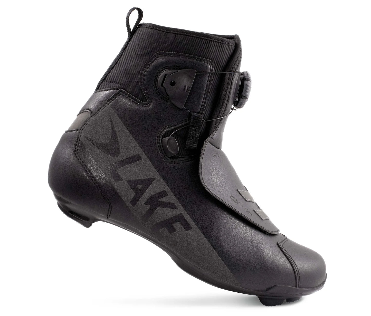 Lake CX146 SPD Winter Road Boot - Black-Black Reflective