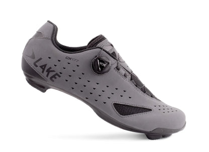 Lake CX177 Road Shoe - Matt Gray-Black