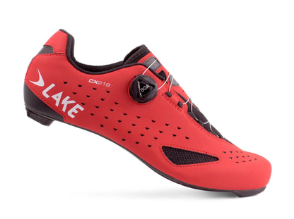 Lake CX219 Road Shoe - Red-White