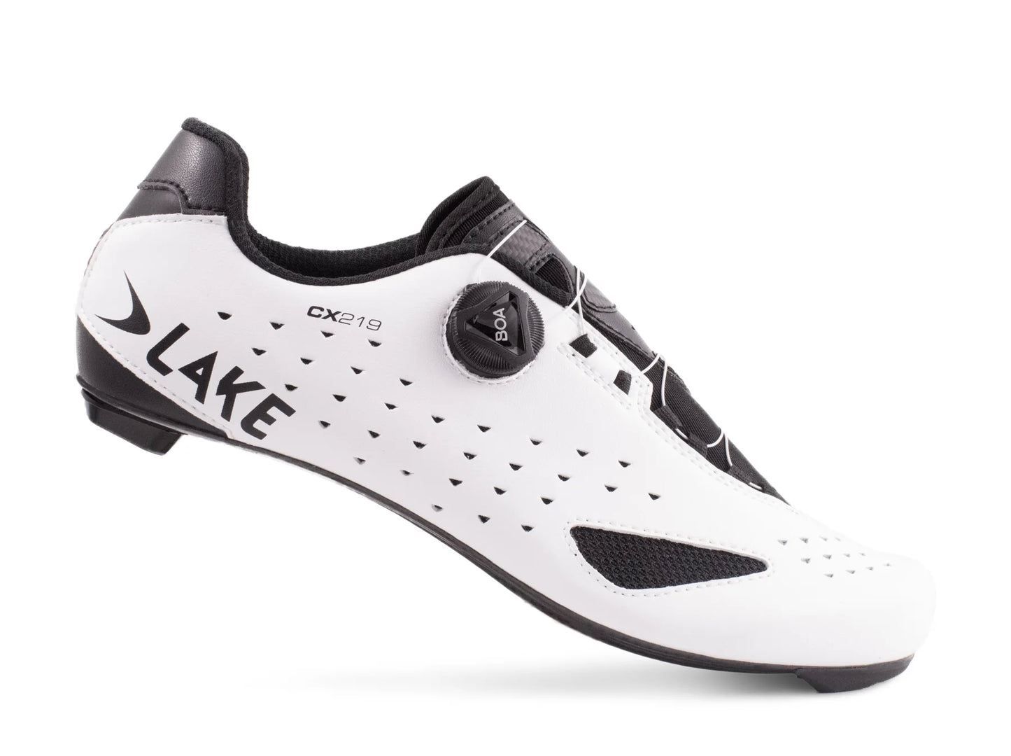 Lake CX219 Road Shoe - Wide - White-Black