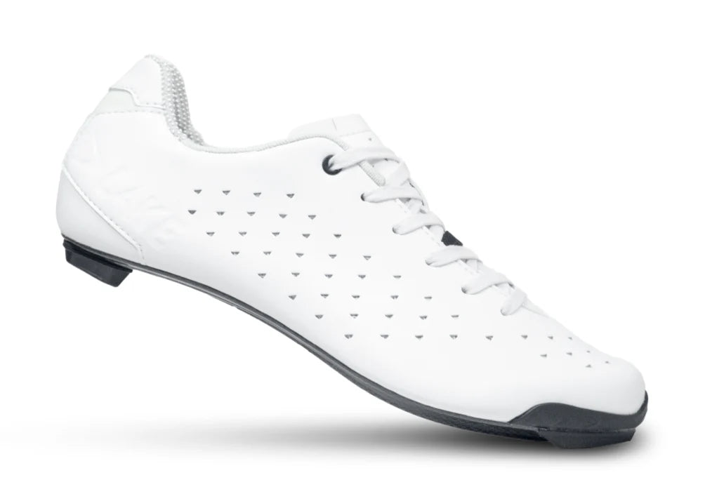 Lake CX21C Road Shoe - Wide - White Clarino