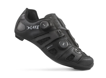 Lake CX242 Road Shoe - Wide - Black-Silver