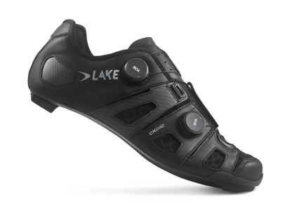Lake CX242 Road Shoe - Wide - Black-Silver