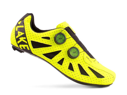 Lake CX302 Road Shoe - Wide - HiViz Yellow-Black