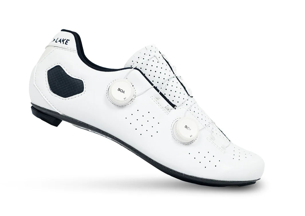 Lake CX333 Road Shoe - Wide - White Clarino