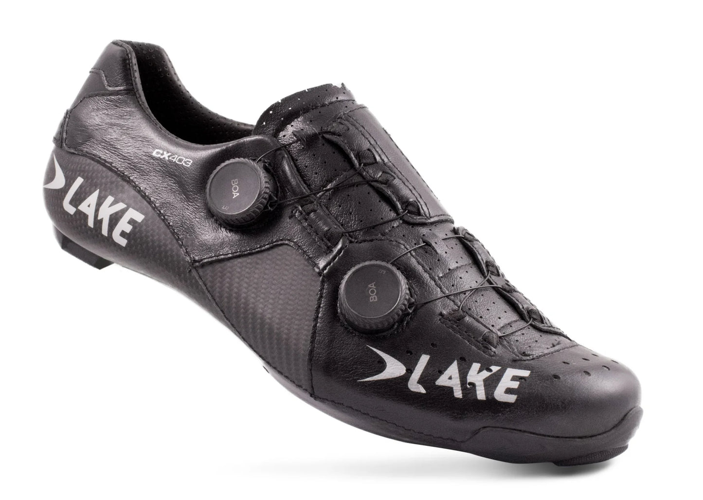 Lake CX403 SpdPly Road Shoe - Black-Silver