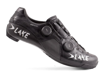 Lake CX403 Road Shoe - Wide - Black-Silver
