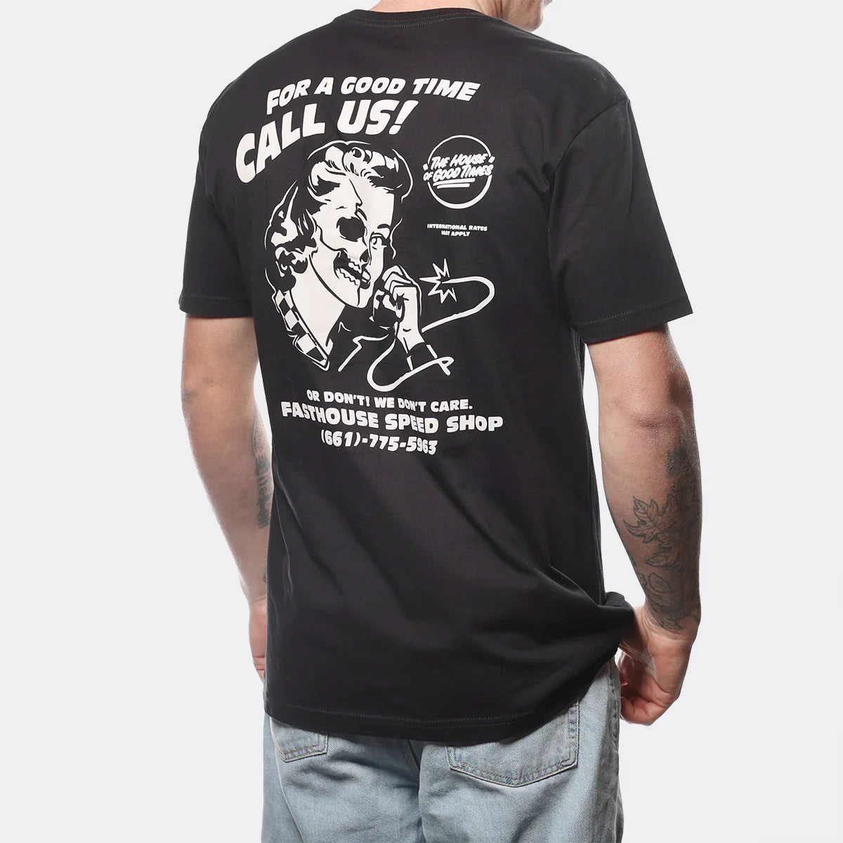 Fasthouse Call Us Tee - Black