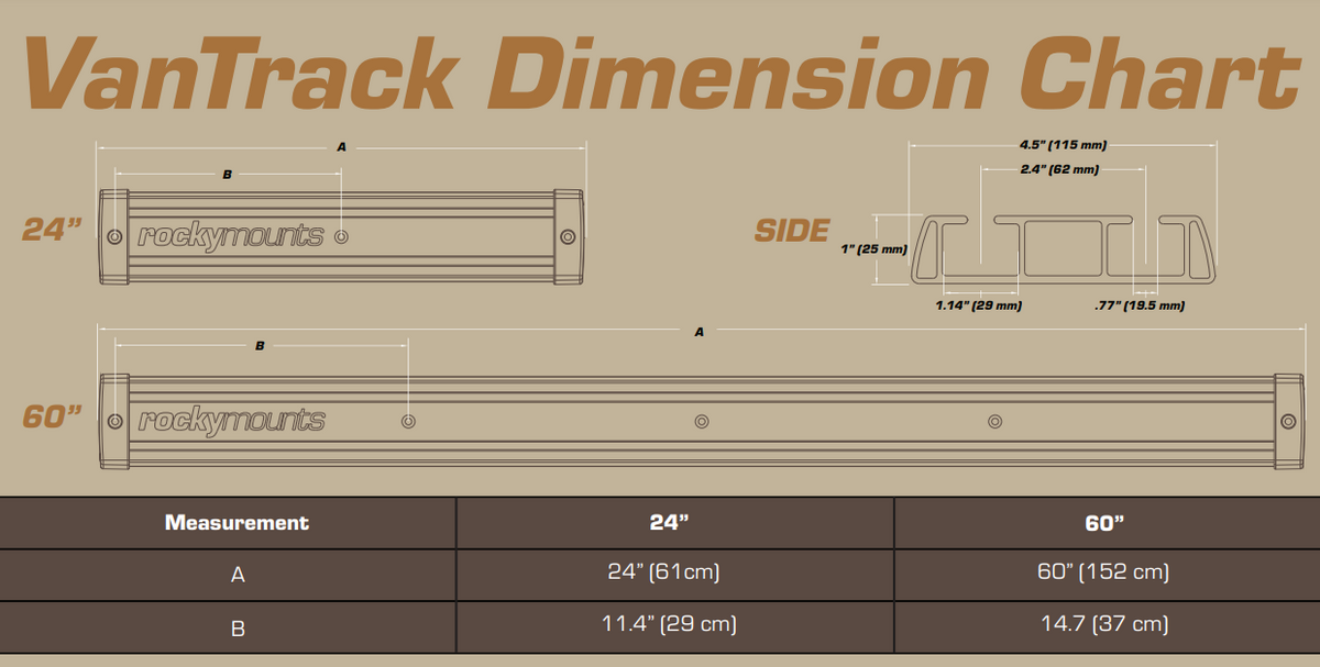 Rocky Mounts VanTrack Truck Bed Rack - 24"