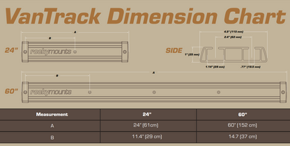 Rocky Mounts VanTrack Truck Bed Rack - 24"