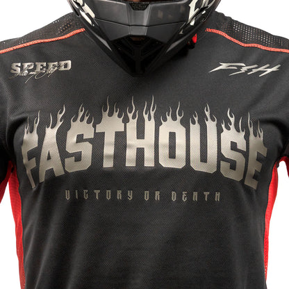 Fasthouse Burn Free Classic Long Sleeve MTB Jersey - Black