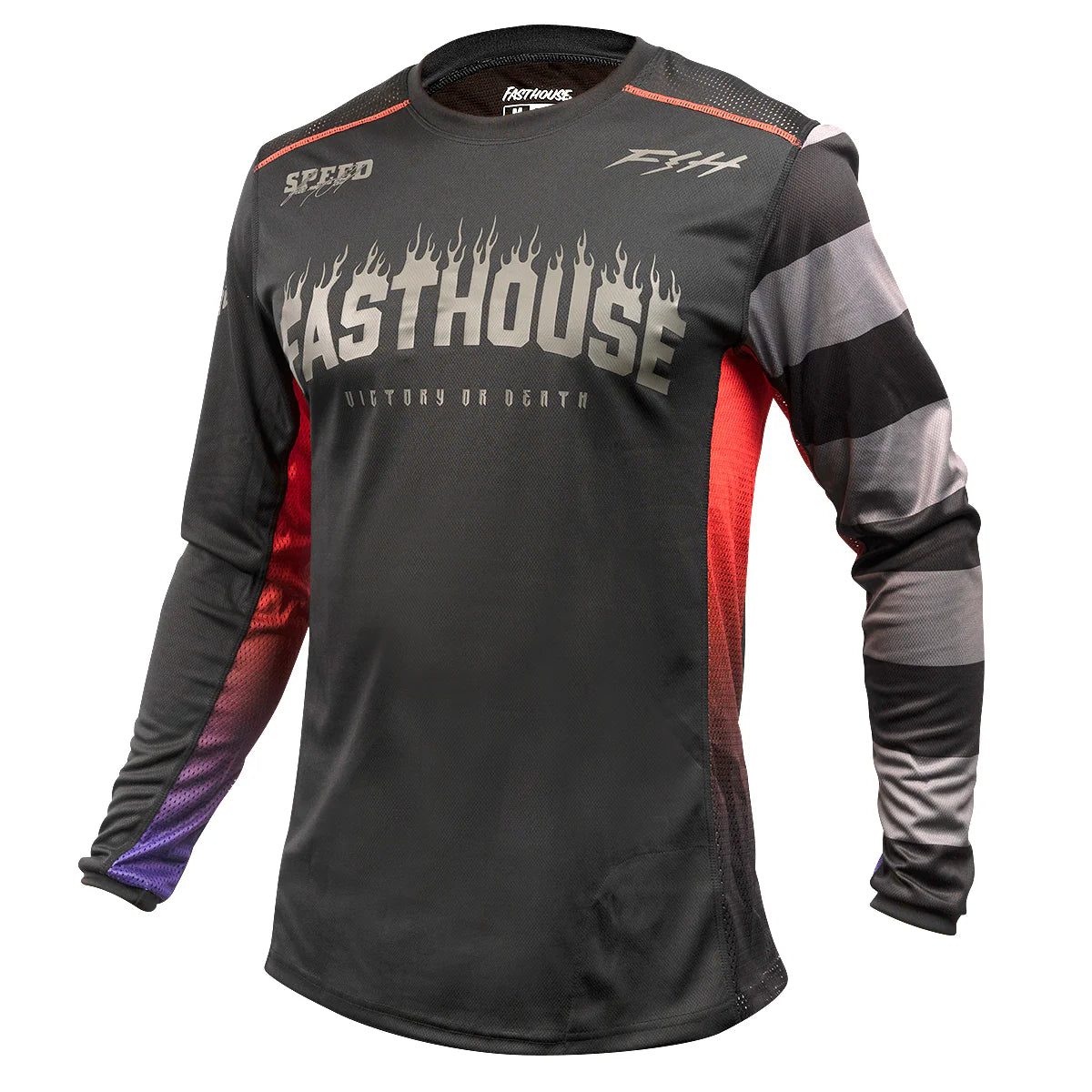 Fasthouse Burn Free Classic Long Sleeve MTB Jersey - Black