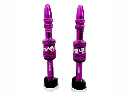 E Thirteen Schrader Quickfill Tubeless Valves Gen2 - 23-31mm Depth - Eggplant