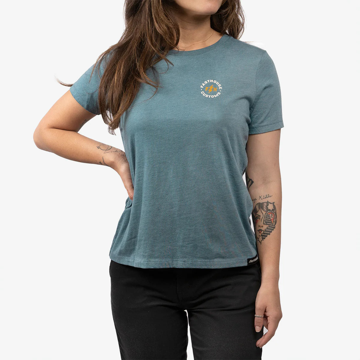 Fasthouse Easy Rider Tee - Womens - Heather Slate