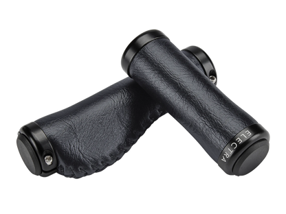 Electra Classic Faux Leather Ergo Grip Set - Black