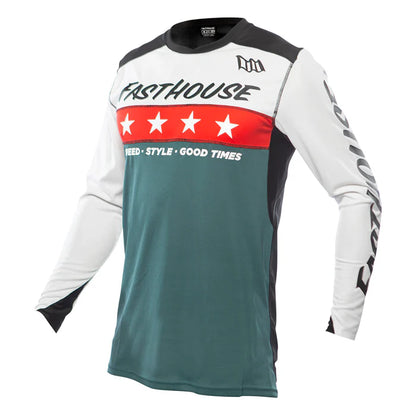 Fasthouse Elrod Astre Jersey - White-Slate