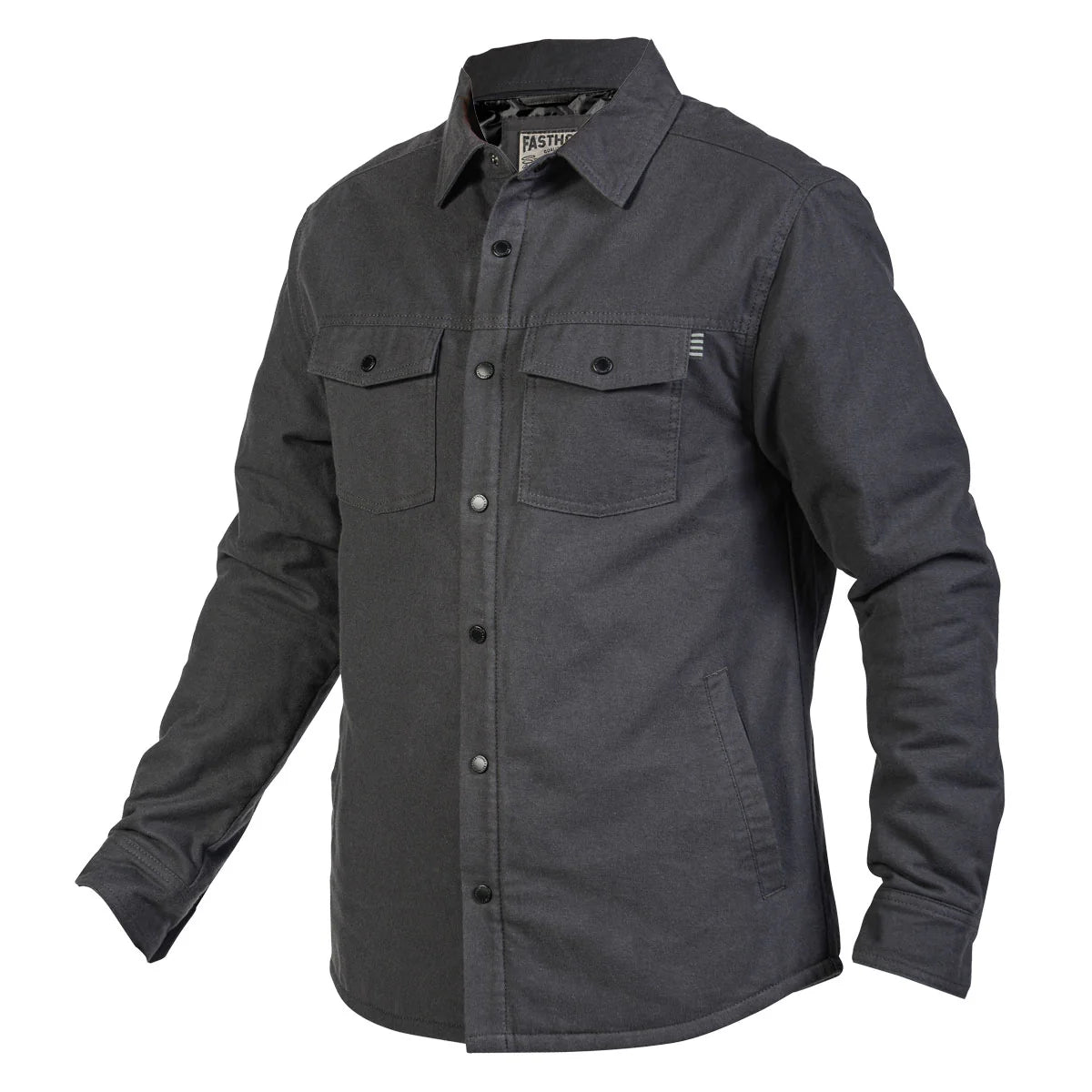 Fasthouse Elysian Quilted Flannel Shirt - Charcoal