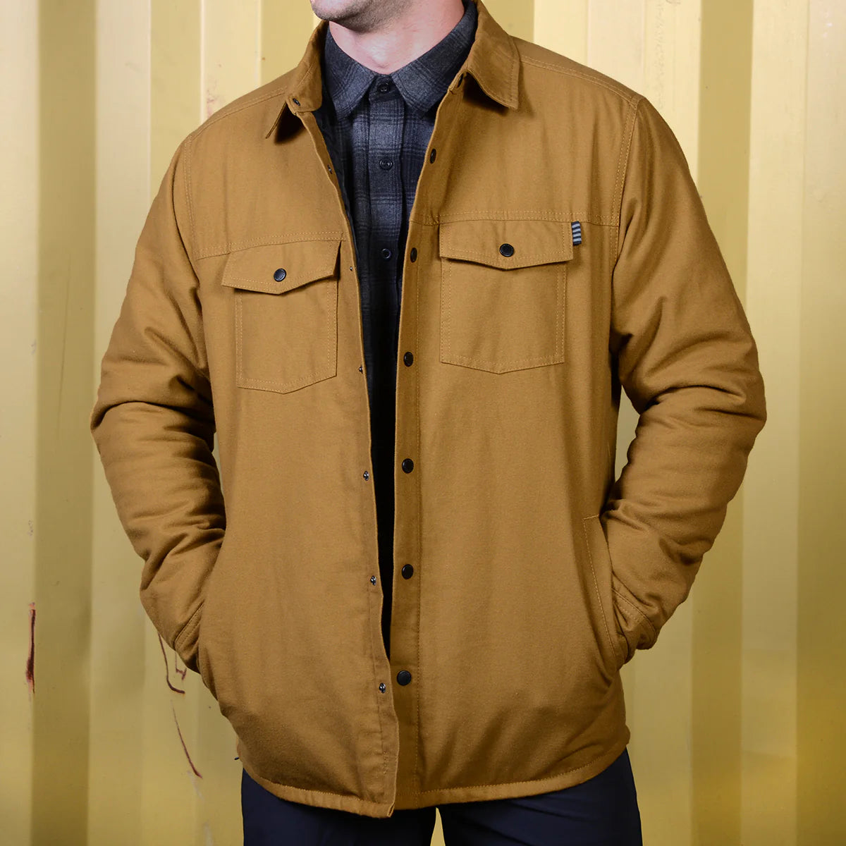 Fasthouse Elysian Quilted Flannel Shirt - Tobacco