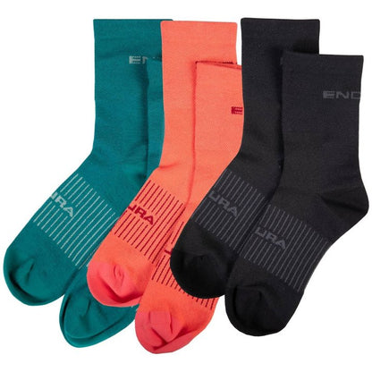 Endura Coolmax Race Sock - Triple Pack - Womens - Black