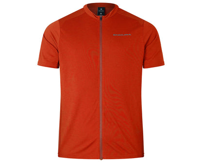 Endura Loop Short Sleeve Zipped MTB Jersey - Flame Red