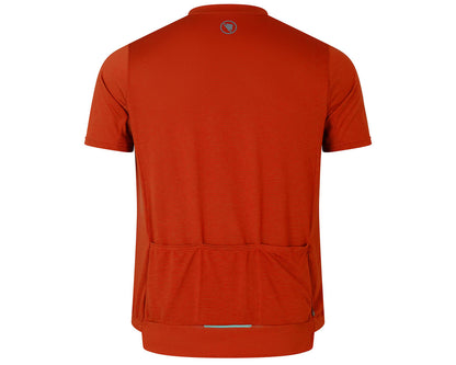 Endura Loop Short Sleeve Zipped MTB Jersey - Flame Red