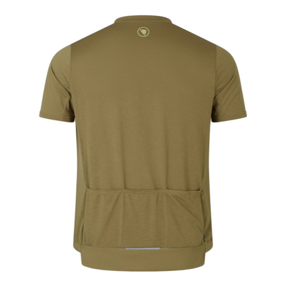 Endura Loop Short Sleeve Zipped MTB Jersey - Tweed Green