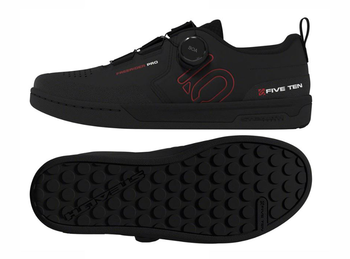 Five Ten Freerider Pro BOA Flat Pedal Shoe - Core Black-Red-Ftwr White