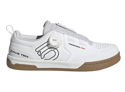 Five Ten Freerider Pro BOA Flat Pedal Shoe - Ftwr White-Core Black-Red
