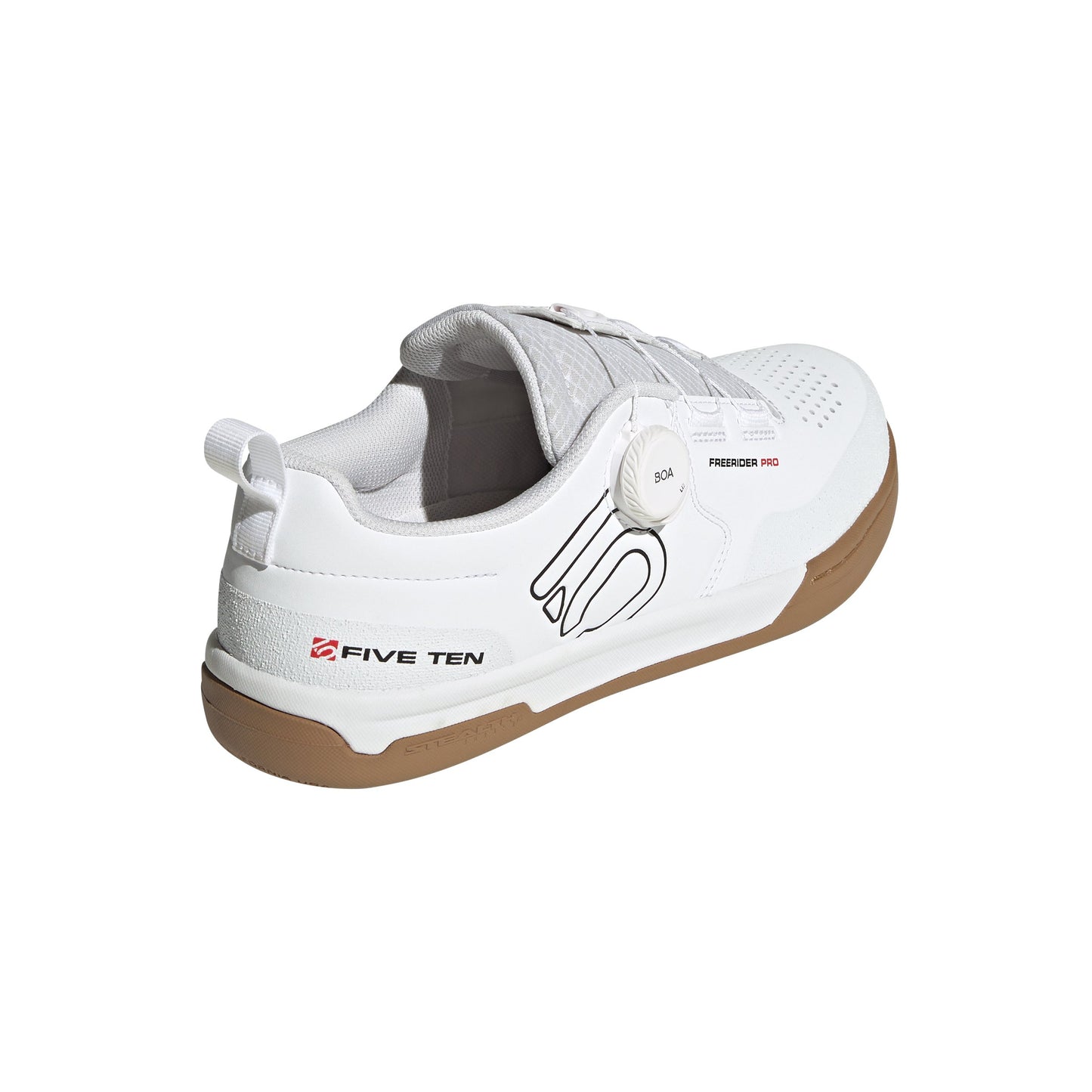 Five Ten Freerider Pro BOA Flat Pedal Shoe - Ftwr White-Core Black-Red