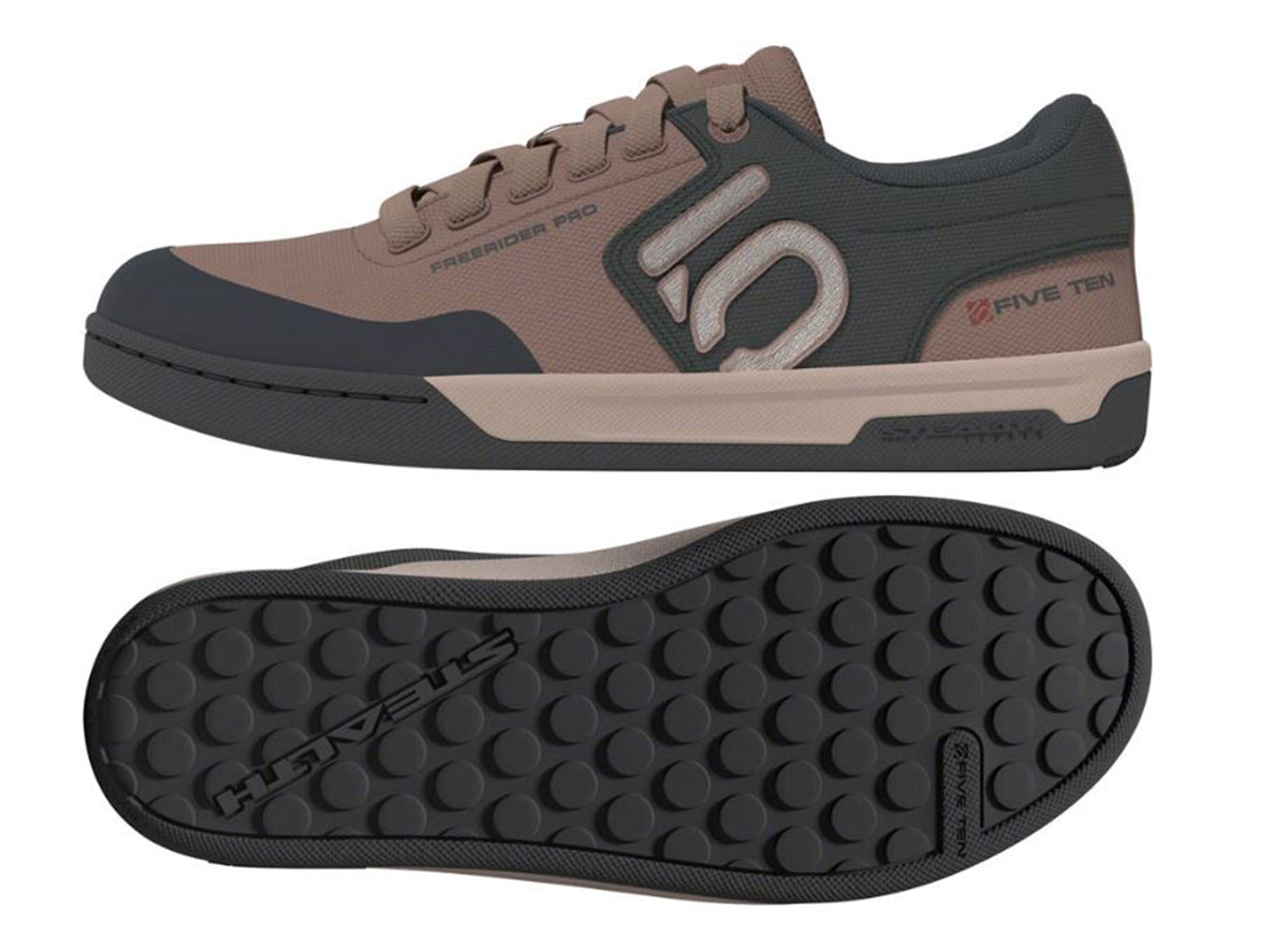 Five Ten Freerider Pro Canvas Flat Pedal Shoe - Womens - Warm Clay-Wonder Taupe-Gray Six