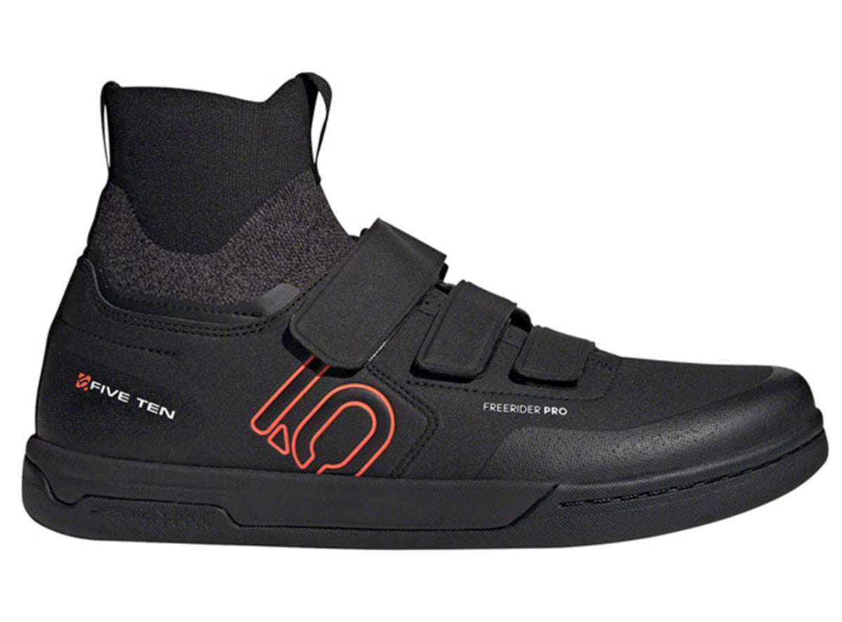 Five Ten Freerider Pro Mid VCS Flat Pedal Shoe - Core Black-Solar Red-Gray Three - 2023
