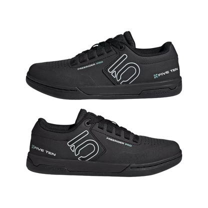 Five Ten Freerider Pro Flat Pedal Shoe - Womens - Core Black-Crystal White-Acid Mint