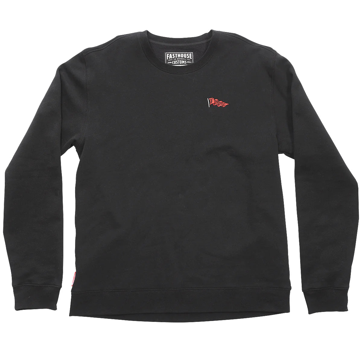 Fasthouse Flag Crew Neck Pullover - Black