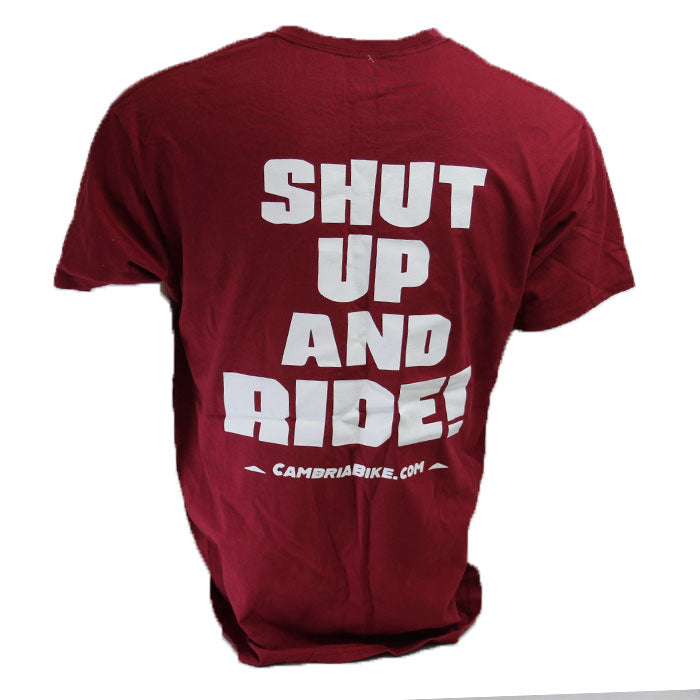 CBO Shut Up and Ride Tee - Cardinal