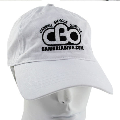 CBO Logo Brushed Twill Cotton Hat - White