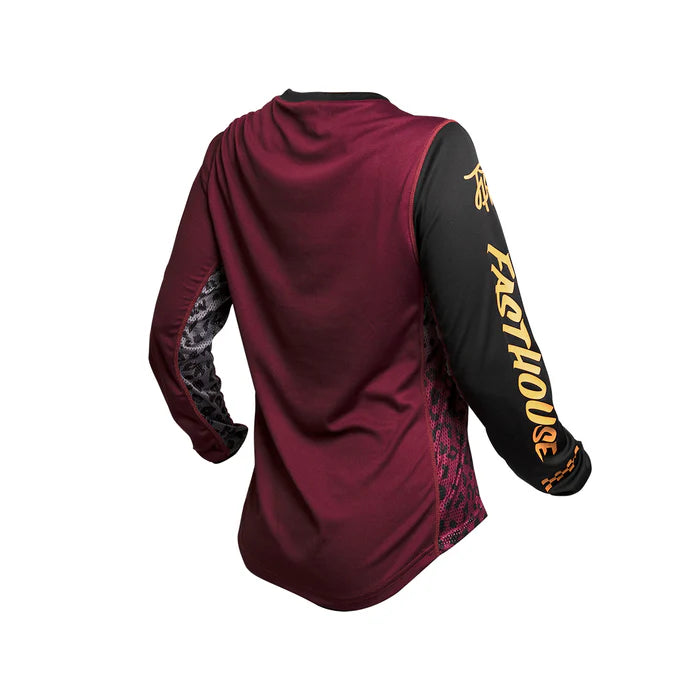 Fasthouse Grindhouse Golden Crew Jersey - Womens - Maroon