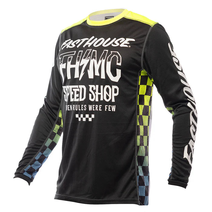 Fasthouse Grindhouse Brute Jersey - Youth - Black-High Viz