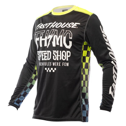 Fasthouse Grindhouse Brute Jersey - Youth - Black-High Viz